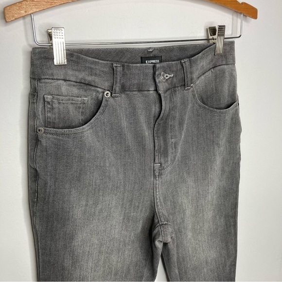 Express cropped skinny high rise Jeggings ultra hyper stretch size medium 6/8/10 - Picture 8 of 8